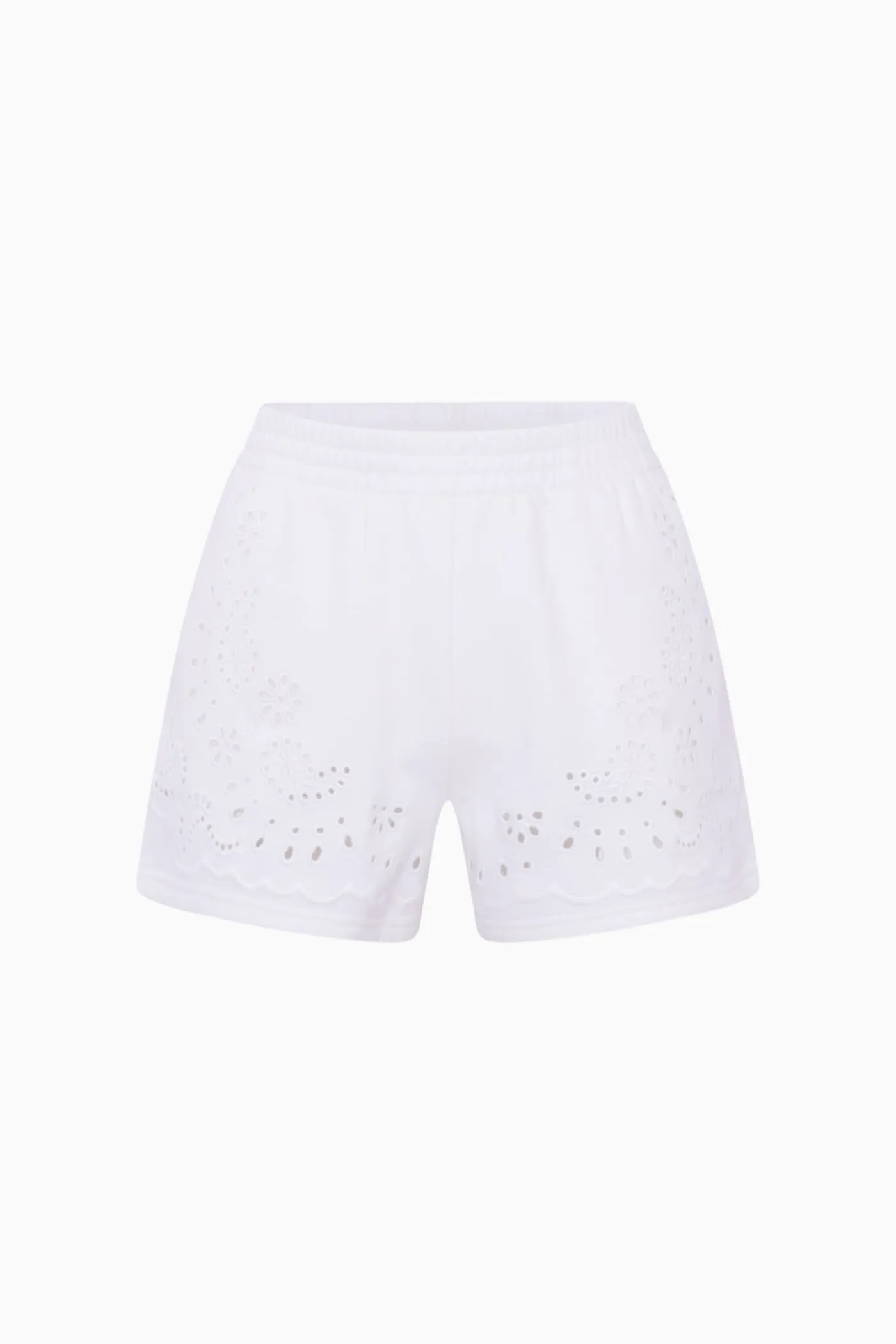 Abrah Bandana Eyelet Fleece Shorts