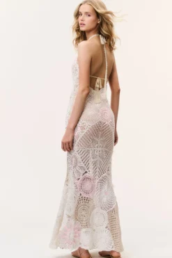 Adalita Patchwork Crochet Maxi Dress