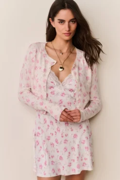 Adeanne Heirloom Print Cotton Cardigan