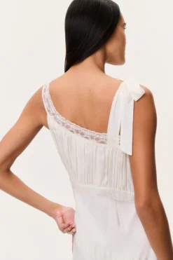 Andresy Silk Asymmetrical Maxi Dress