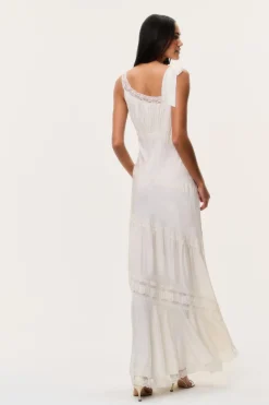 Andresy Silk Asymmetrical Maxi Dress