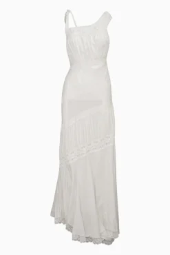 Andresy Silk Asymmetrical Maxi Dress