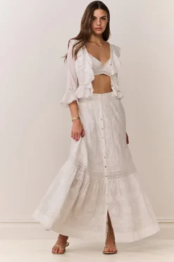 Araminta Cotton Victorian Maxi Skirt