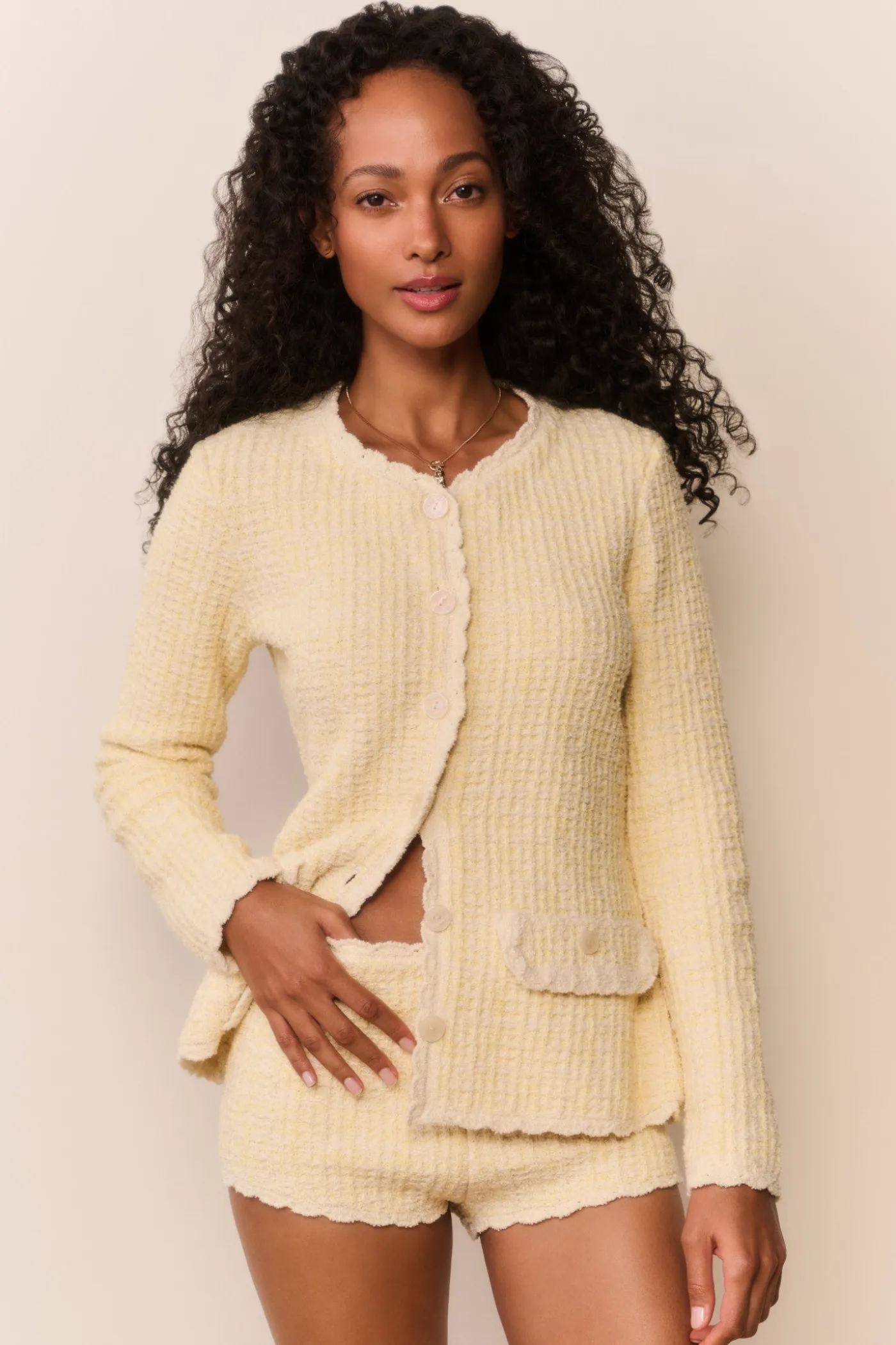 Atlanta Knit Tweed Mini Shorts