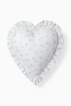 Atlantic Shore Ruffle Heart Pillow
