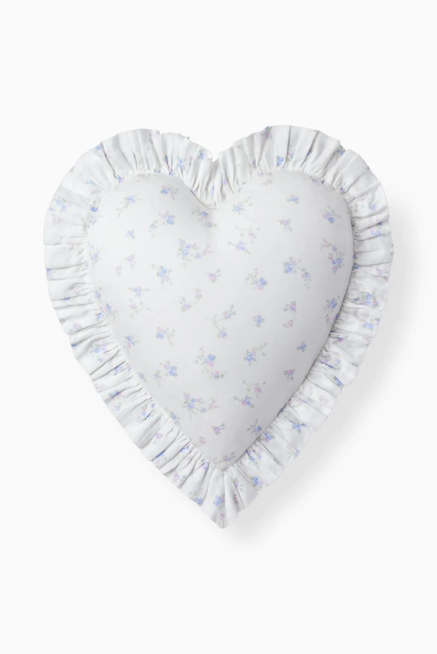 Atlantic Shore Ruffle Heart Pillow