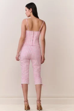 Bensen Cotton Gingham Bustier