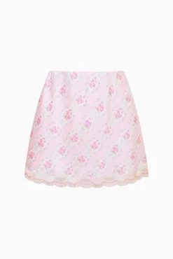 Bernes Mini Satin Slip Skirt