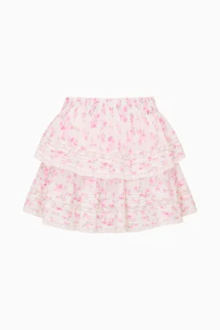Blooming Floral Ruffle Mini Skirt
