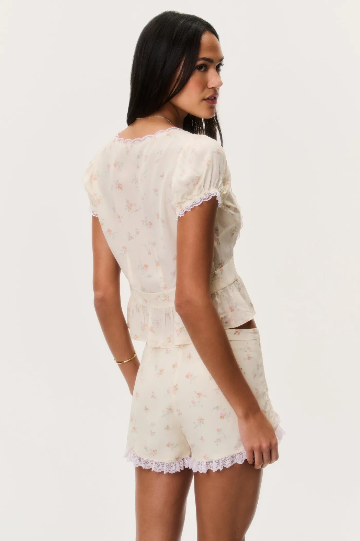 Bondy Floral Short Sleeve Blouse