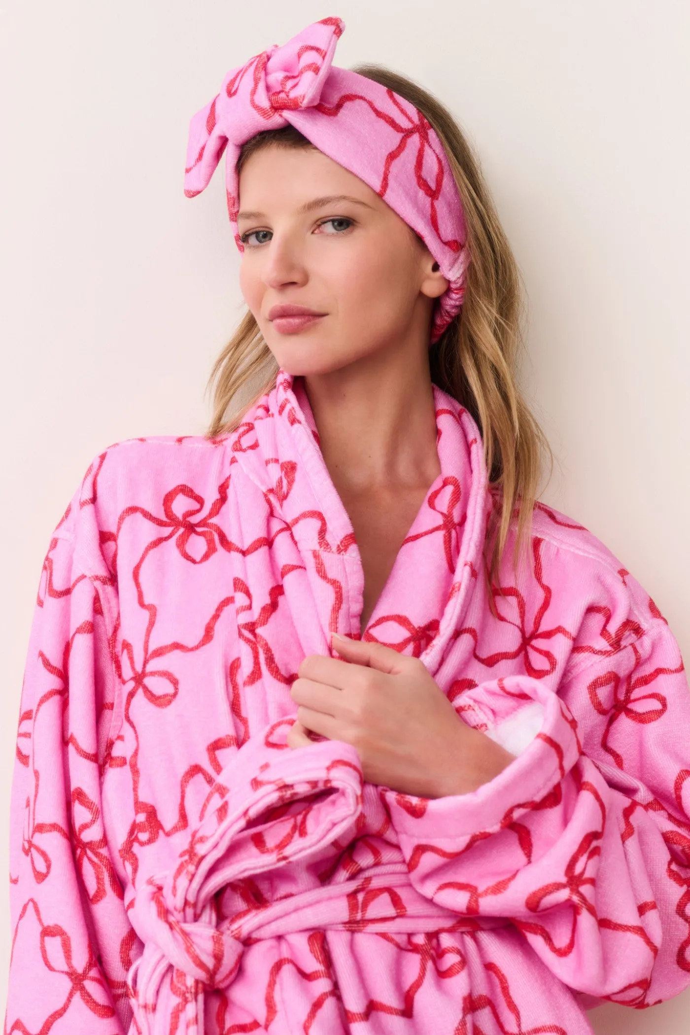 Bow Print Face Wash Beauty Headband