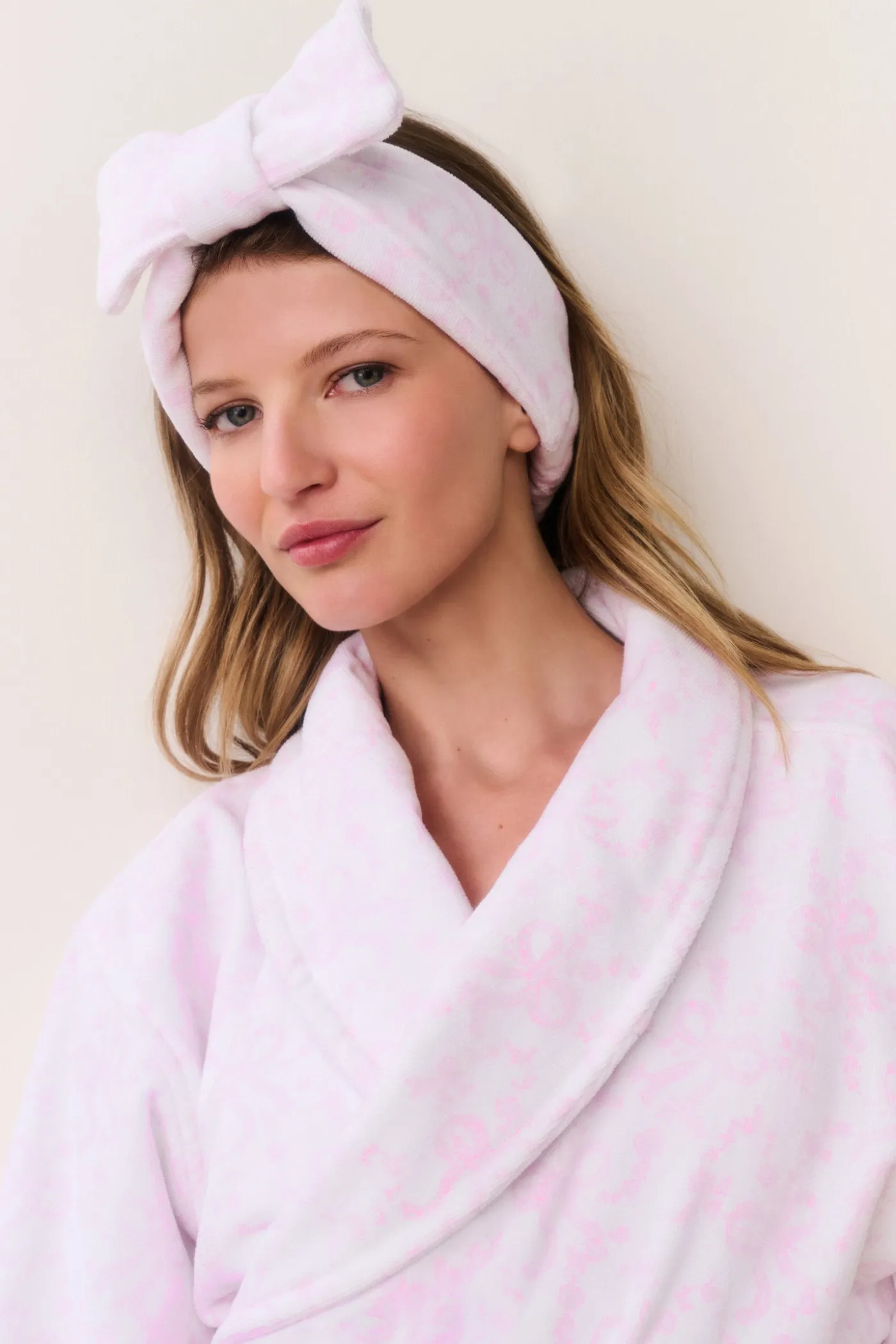 Bow Print Face Wash Beauty Headband