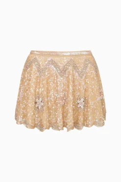 Bramble Beaded Sequin Mini Skirt