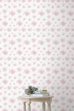 Breezy Ikat Rose Standard Wallpaper