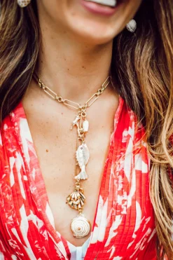 Brinker+Eliza Shell Beach Y Necklace