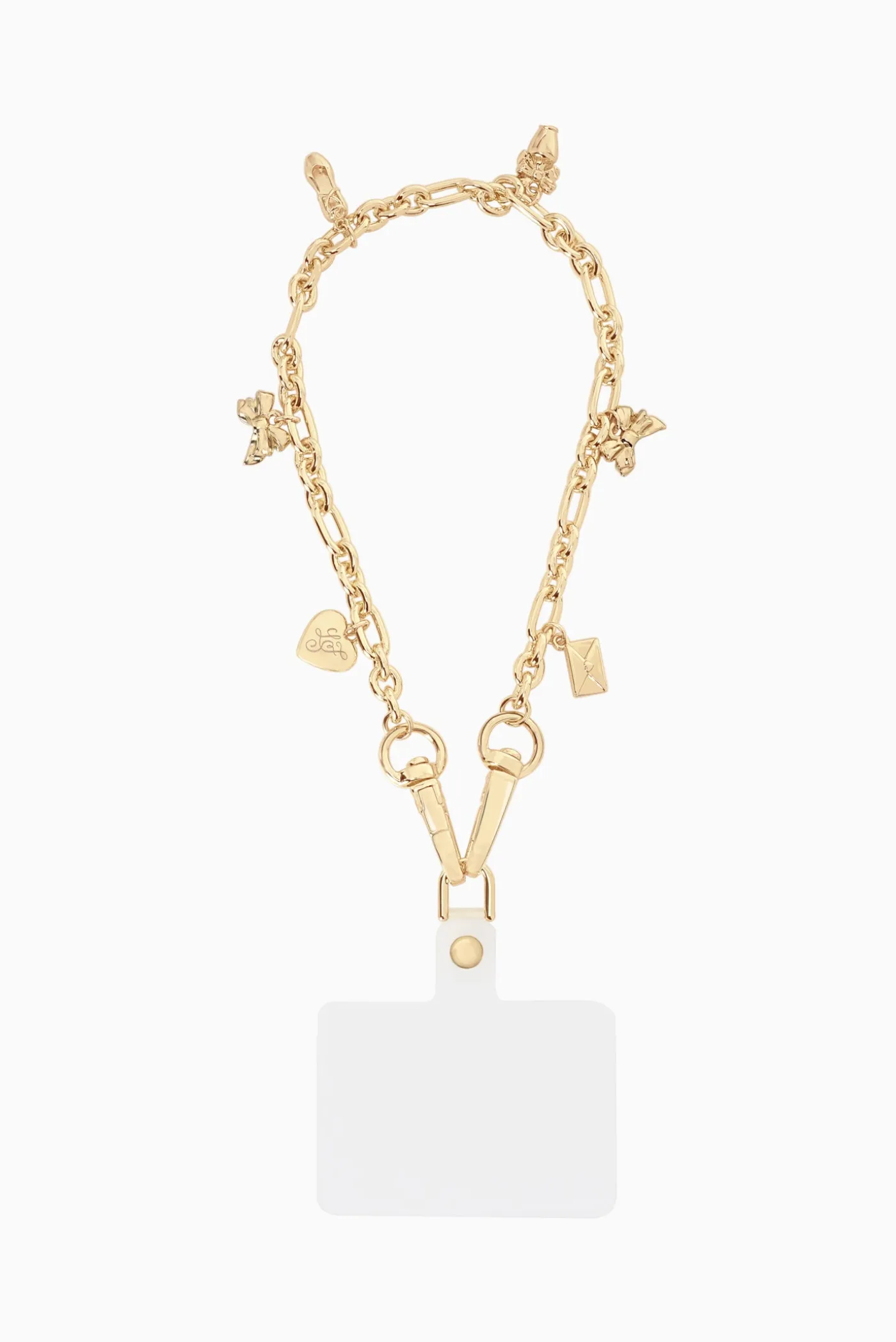 Case-Mate x LoveShackFancy Anchor Card Phone Charm - Gold w/ Charms