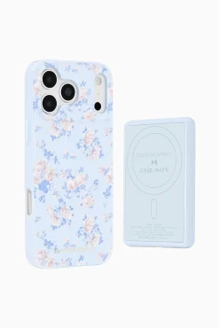 Case-Mate x LoveShackFancy 5K mAh Wireless Portable Charger Works With MagSafe - Everblooming Rosettes