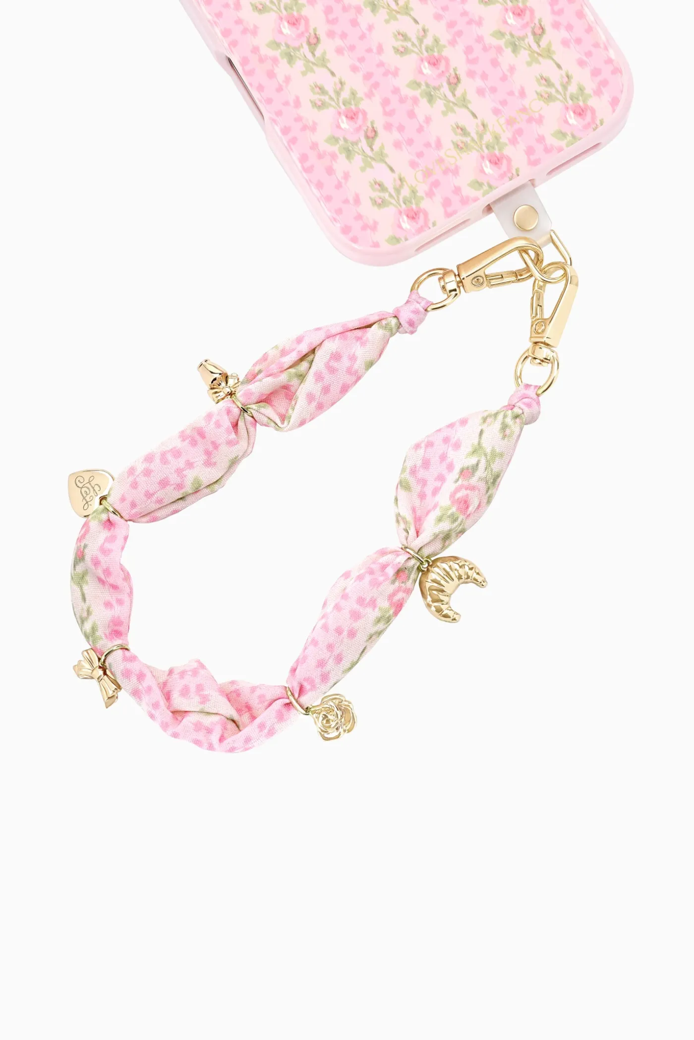 Case-Mate x LoveShackFancy Scarf Anchor Card Phone Charm - Blooming Heirloom