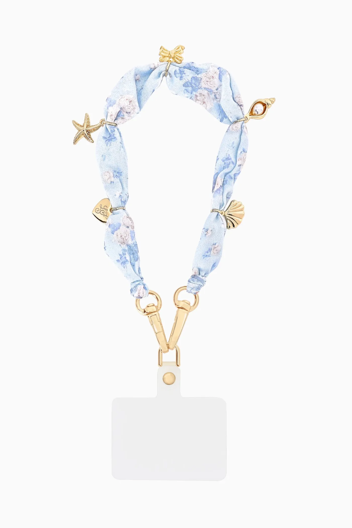 Case-Mate x LoveShackFancy Scarf Anchor Card Phone Charm - Everblooming Rosettes