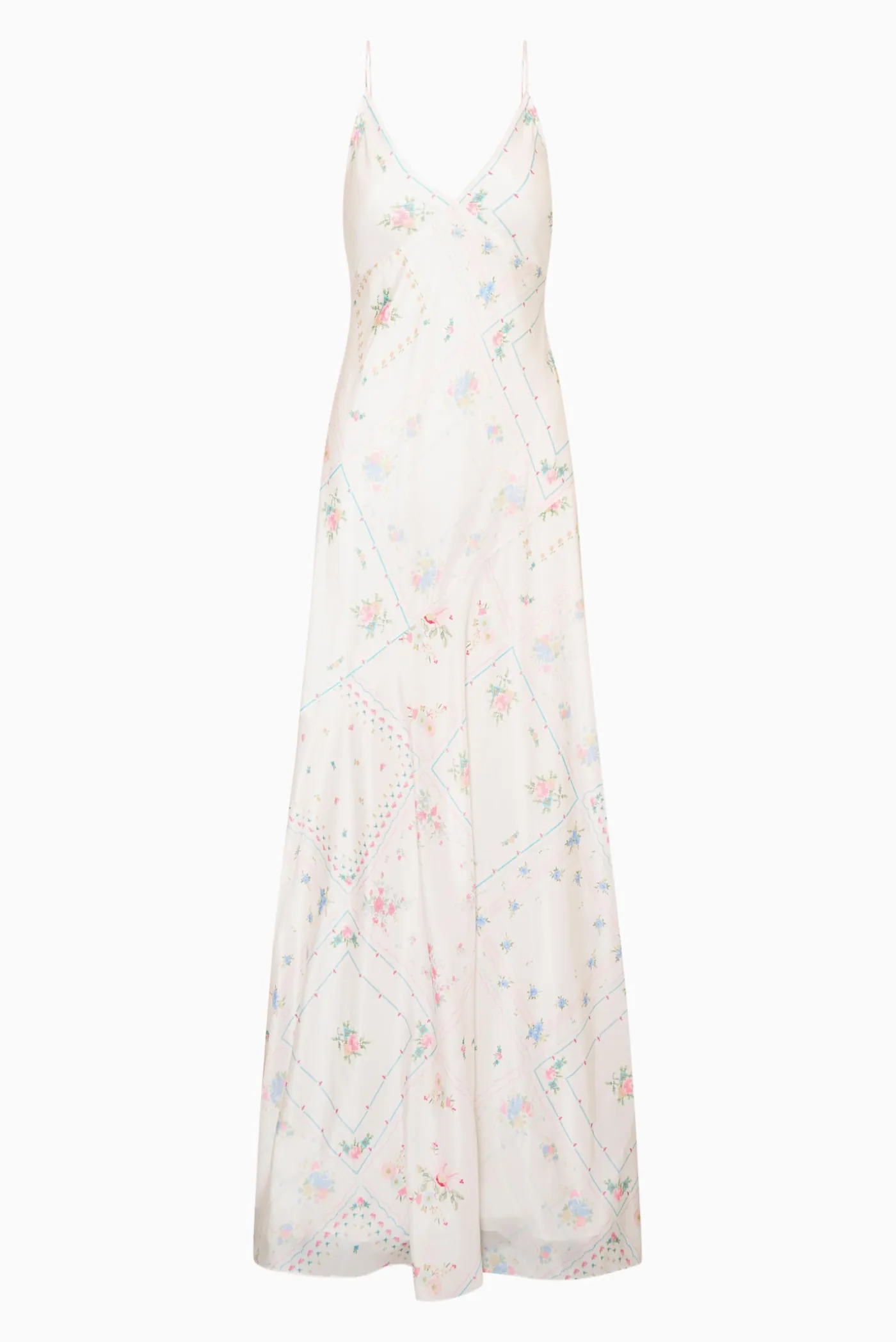 Castilla Silk Patchwork Maxi Dress