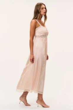 Cerys Silk Lace-Trimmed Maxi Dress
