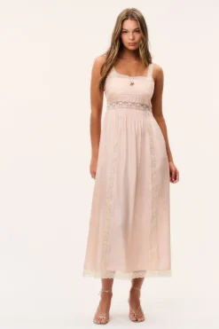 Cerys Silk Lace-Trimmed Maxi Dress