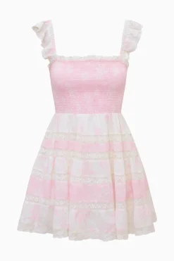 Colbera Mixed Print Cotton Mini Dress