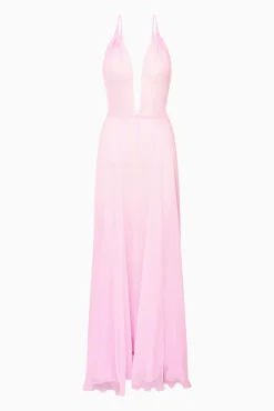 Dayna Chiffon Open Back Maxi Dress