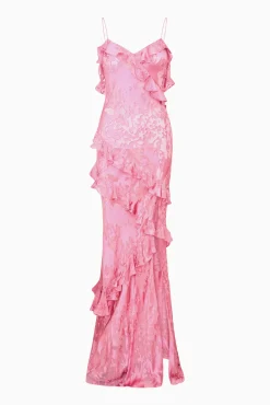 Dean Silk-Blend Ruffle Maxi Dress