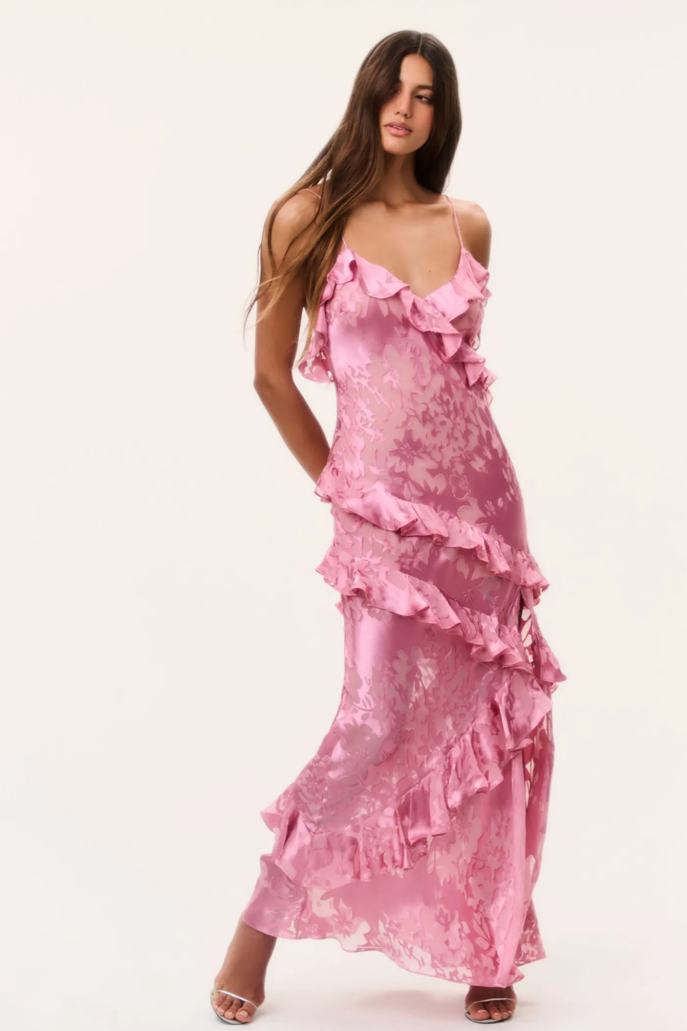 Dean Silk-Blend Ruffle Maxi Dress