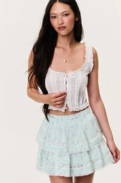 Ditsy Floral Ruffle Mini Skirt