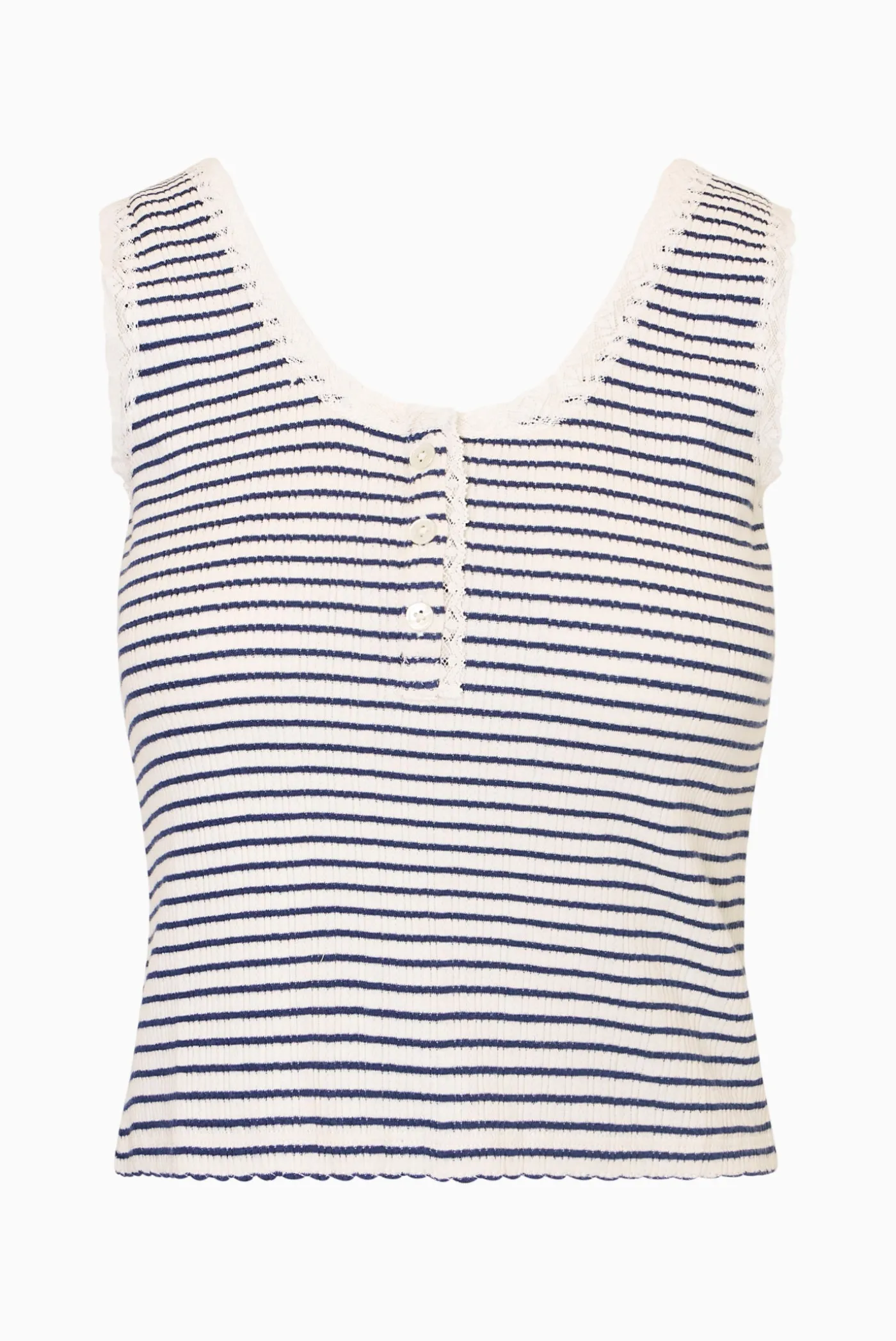 Elenabell Cotton Lace-Trimmed Tank