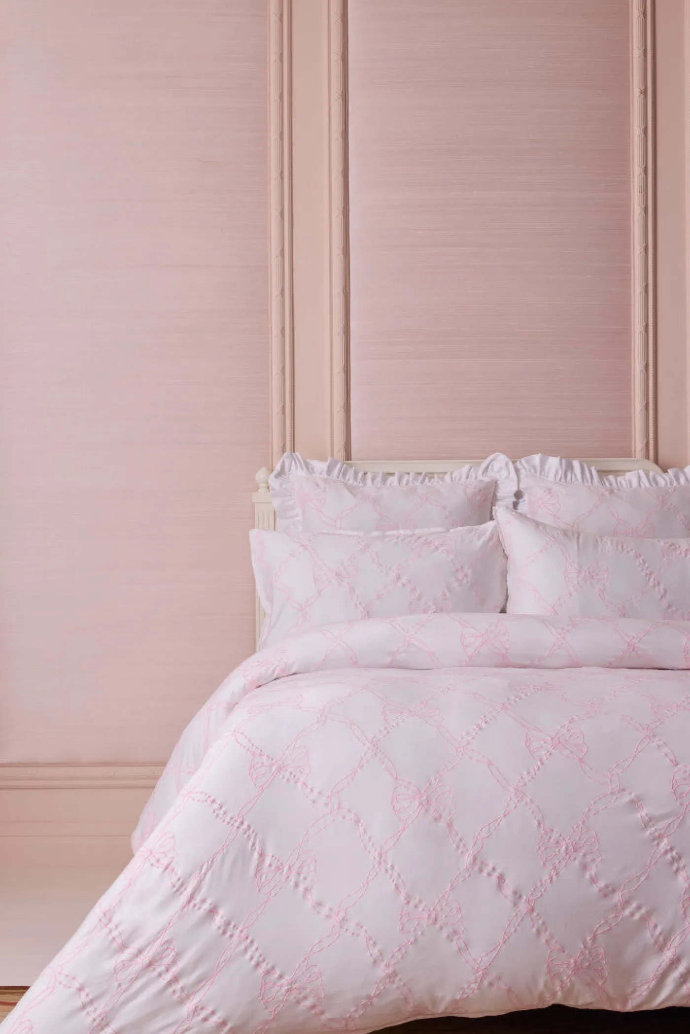 Embroidered Ruffle Euro Pillow