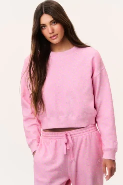 Emparo Cropped Ditsy Floral Pullover