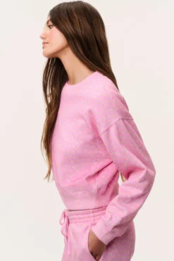 Emparo Cropped Ditsy Floral Pullover