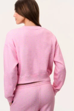 Emparo Cropped Ditsy Floral Pullover