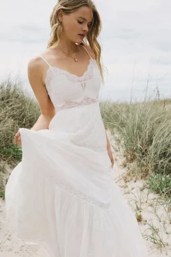 Espa Lace-Trimmed Maxi Dress