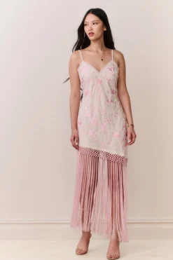 Evalette Floral Fringe Maxi Dress