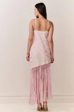 Evalette Floral Fringe Maxi Dress