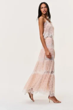 Everhart Cotton-Silk Lace Maxi Skirt