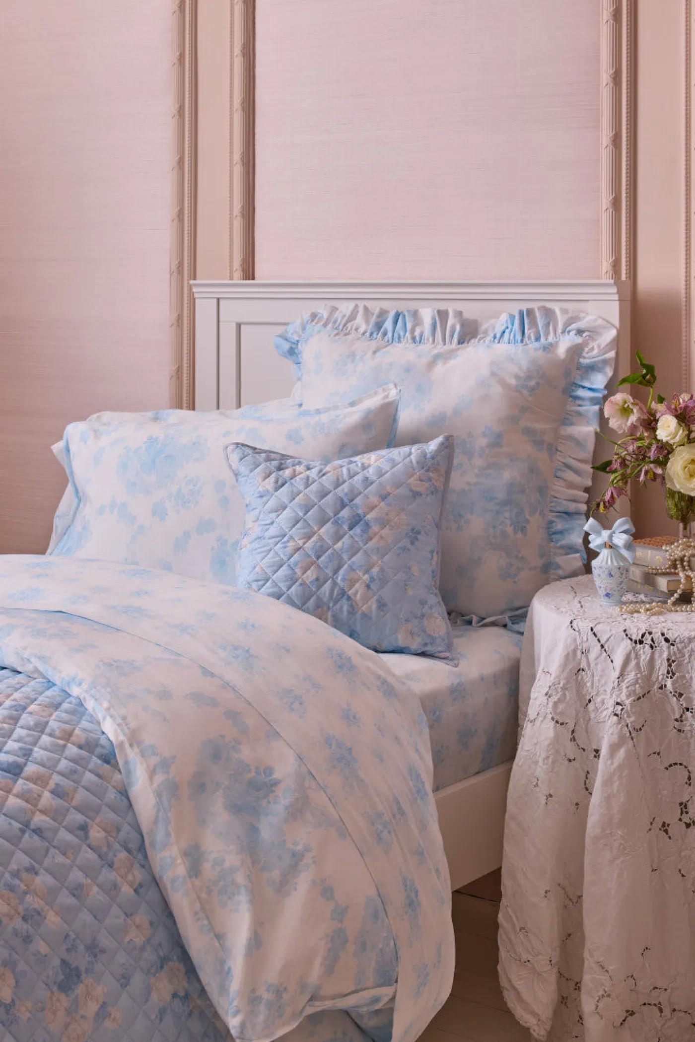 Floral Cotton Sateen Sheet Set
