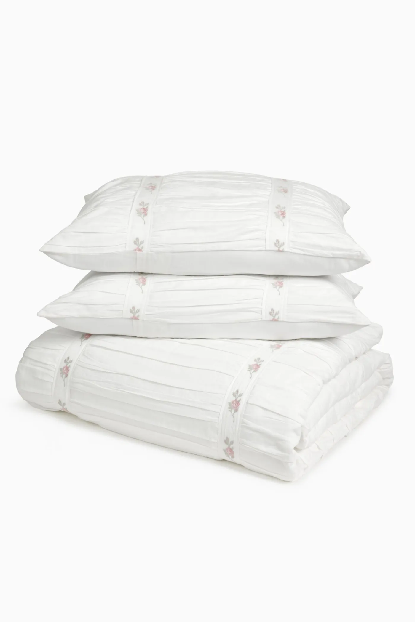 Forever In Love Embroidered Duvet Cover + Sham Set