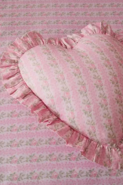 Forever In Love Ruffle Heart Pillow