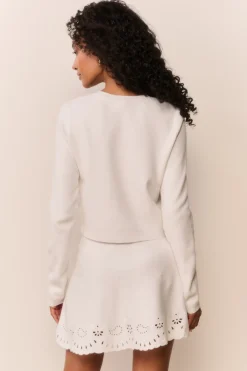 Glindy Knit Bandana Eyelet Mini Skirt