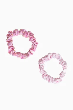 Goody x Love Shack Fancy Satin Scrunchies - 5ct - Ikat Rose & Coquette Bow