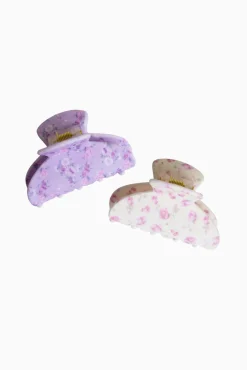 Goody x Love Shack Fancy Small Claw Clip - 2ct - Happy Thoughts and Ribbon Rosa