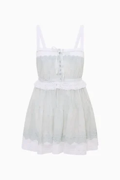 Hadlee Cotton Lace-Trimmed Mini Dress