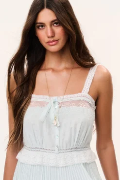 Hadlee Cotton Lace-Trimmed Mini Dress