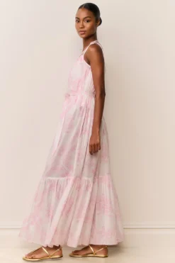 Hale Cotton Toile Print Cover-Up Dress