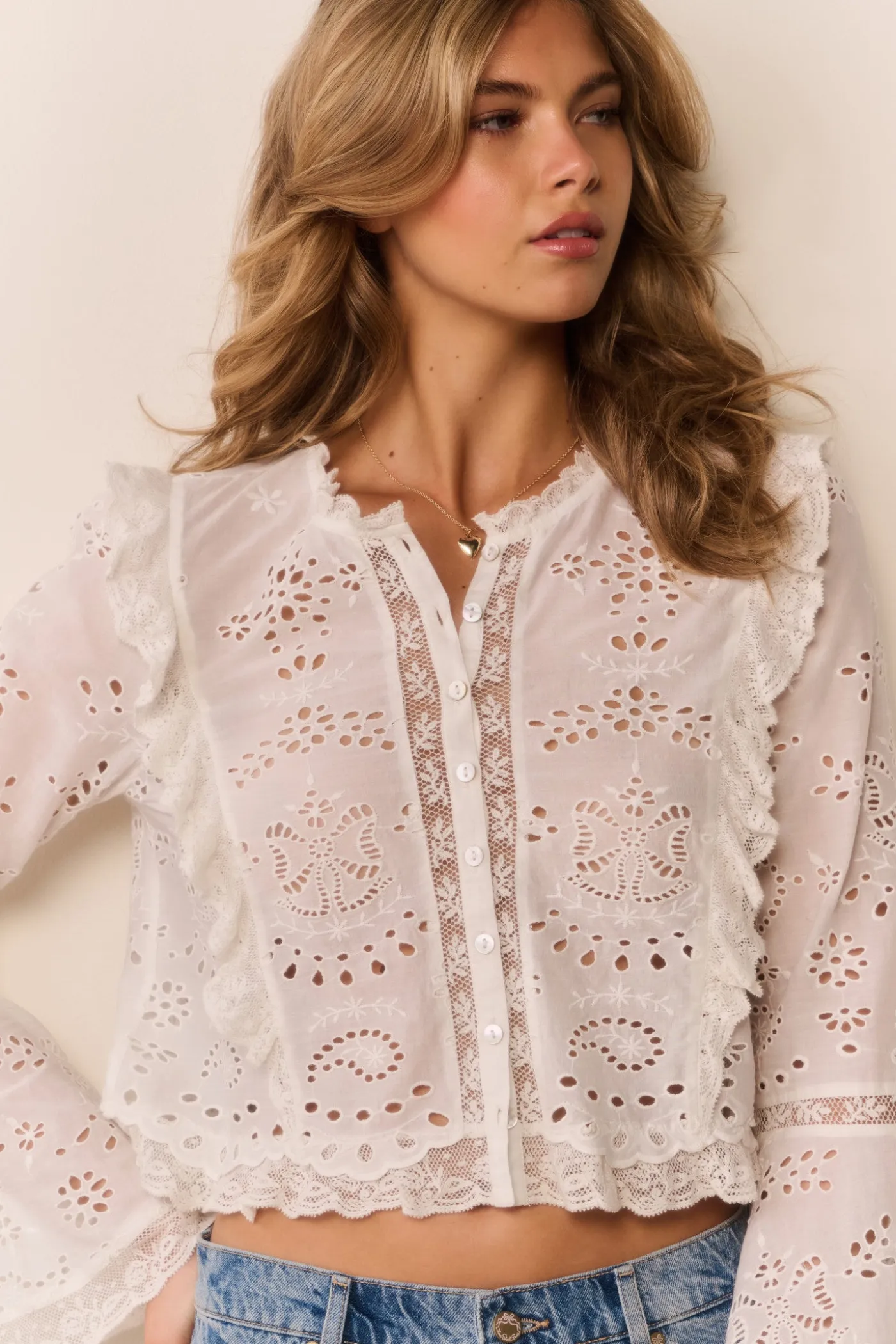 Hawthorn Cotton Eyelet Blouse